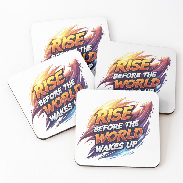 Item preview, Rise Before The World Wakes Up - Motivational Quote Typography designed and sold by LoveDesignMania.