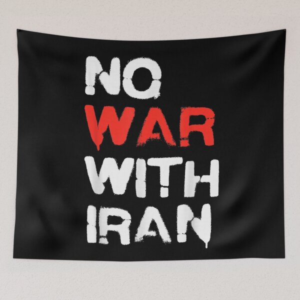 Item preview, No War With Iran Stencil Graffiti Street Art Anti War Protest designed and sold by LakenDraphil.