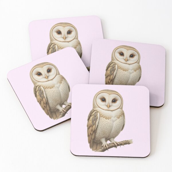 Item preview, Barn Owl Colored Pencil Style – Cottagecore Decor designed and sold by BloomStudio1.