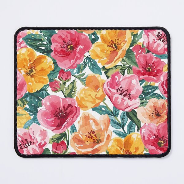 Item preview, Floral Colourful Pink Orange Yellow designed and sold by MoonMonkeyNbear.