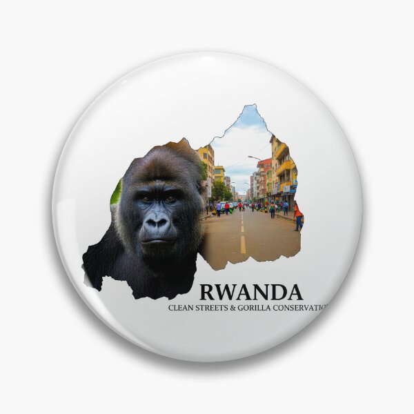 Item preview, Rwanda Map Gorilla Conservation and Clean Streets Heritage Art designed and sold by AbulailArt.