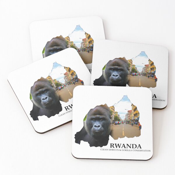 Item preview, Rwanda Map Gorilla Conservation and Clean Streets Heritage Art designed and sold by AbulailArt.