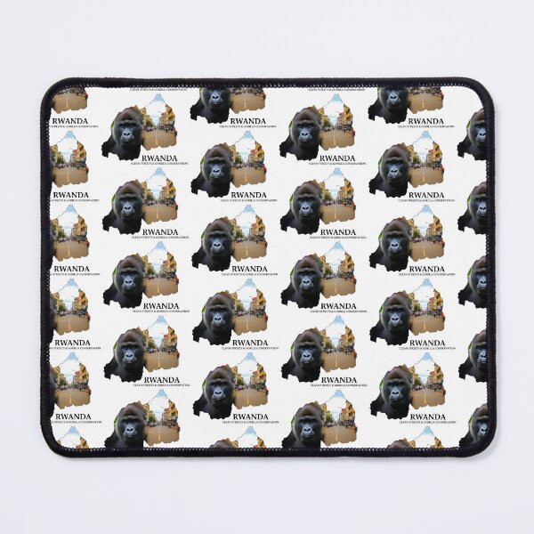 Item preview, Rwanda Map Gorilla Conservation and Clean Streets Heritage Art designed and sold by AbulailArt.