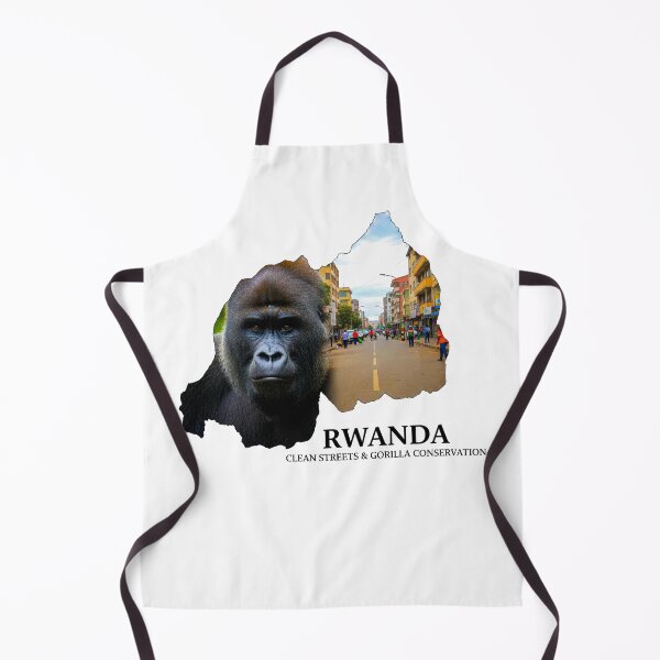 Item preview, Rwanda Map Gorilla Conservation and Clean Streets Heritage Art designed and sold by AbulailArt.