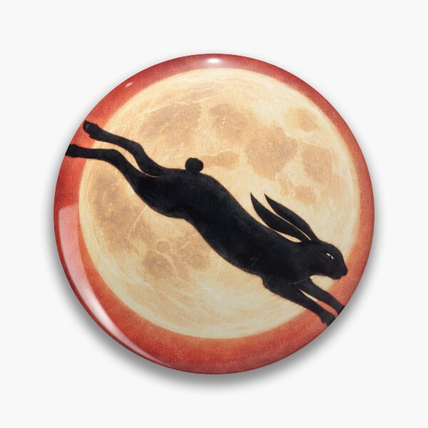 Item preview, Hare Jumping Across Full Moon – Moonlit Hare Silhouette Night Sky Art designed and sold by chihuahuashower.
