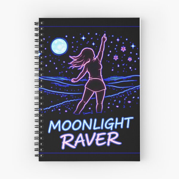 Artikelvorschau, Moonlight Raver – Neon-Tanzende Silhouette unter dem Mond entworfen und verkauft von leyfinder.