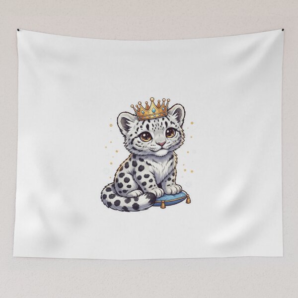 Item preview,  Royal Snow Leopard Cub – King Kawaii  designed and sold by Shopex10.