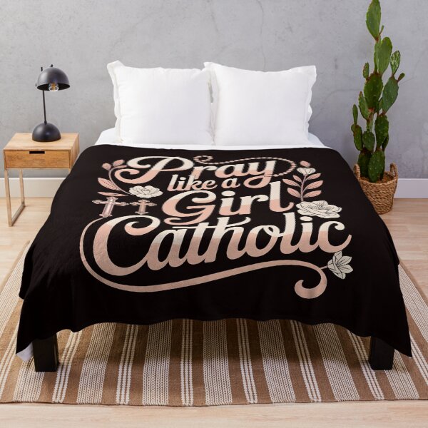 Item preview, Pray Like A Girl Catholic Shirt – Christian Women Faith Inspired Design designed and sold by Redgiant87x.