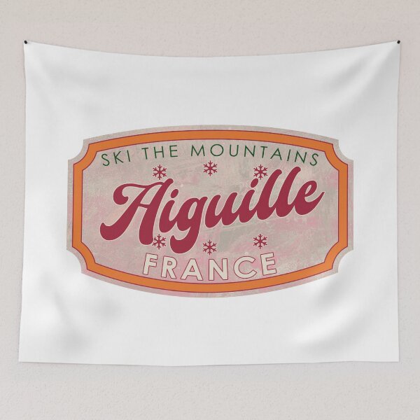 Aperçu de l'œuvre Aiguille, France, Ski, badge de ski texturé créée et vendue par Wanderful-roads.