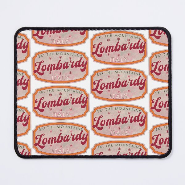 Item preview, Lombardy, Italy, Ski, textured skiing badge designed and sold by Wanderful-roads.