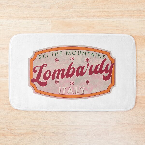 Item preview, Lombardy, Italy, Ski, textured skiing badge designed and sold by Wanderful-roads.