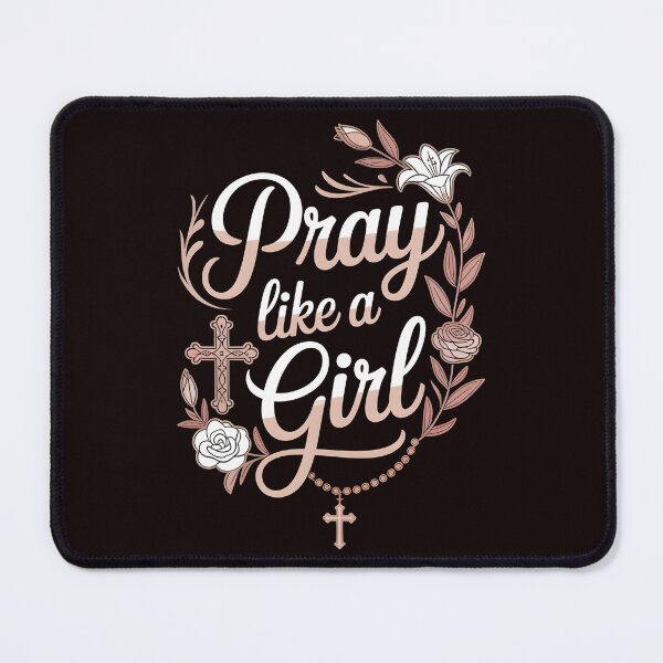 Item preview, Pray Like A Girl Catholic Shirt – Faith Over Fear Catholic Girl Message designed and sold by Redgiant87x.