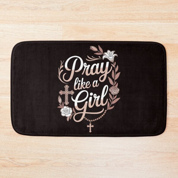 Item preview, Pray Like A Girl Catholic Shirt – Faith Over Fear Catholic Girl Message designed and sold by Redgiant87x.