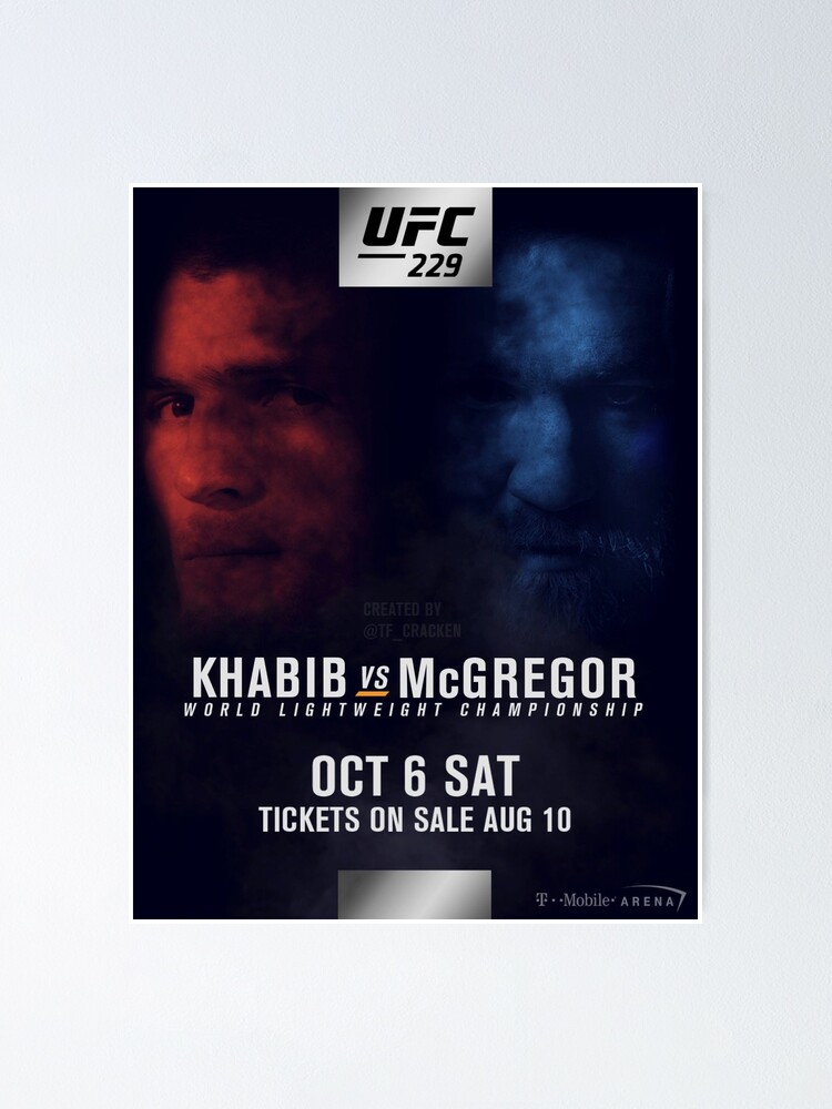 Ufc 229 Khabib Vs Mcgregor Official Event Poster Hq Poster For Sale By Idontfearyou Redbubble 1616