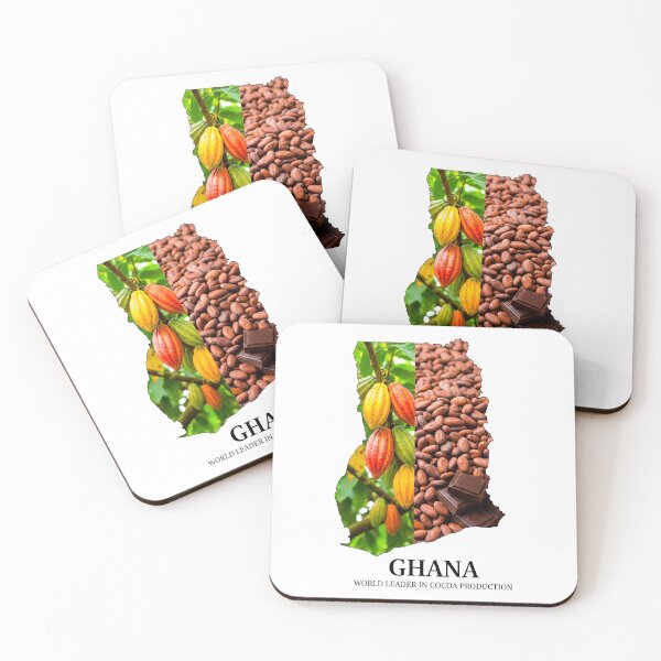 Item preview, Ghana Map World Leader in Cocoa Production and Chocolate Heritage Art designed and sold by AbulailArt.