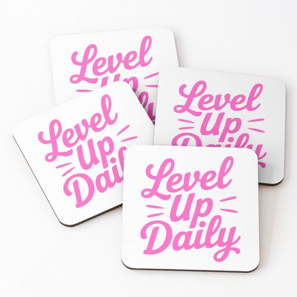 Item preview, Level Up Daily! Motivational Hustle Quote designed and sold by PMCreative.