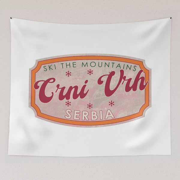 Item preview, Crni Vrh, Serbia, Ski, textured skiing badge designed and sold by Wanderful-roads.
