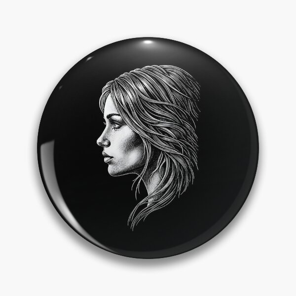 Item preview, Aesthetic female profile line art – minimalist portrait tattoo design designed and sold by Fuechse.