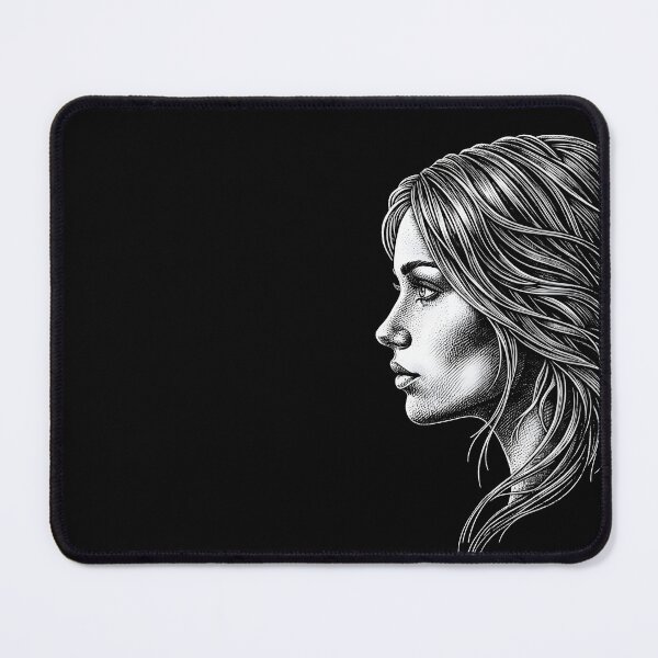 Item preview, Aesthetic female profile line art – minimalist portrait tattoo design designed and sold by Fuechse.