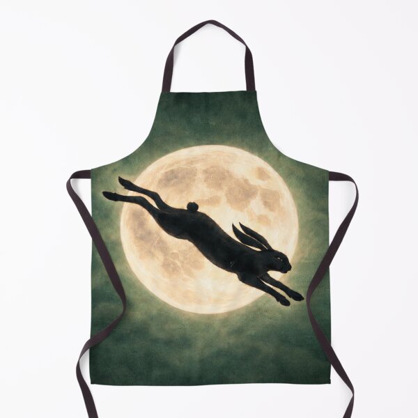Item preview, Hare Leaping Across Full Moon – Moonlit Hare Silhouette Night Sky Art designed and sold by chihuahuashower.