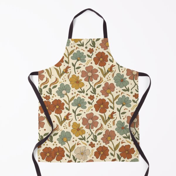 Item preview, Retro 70s Floral Pattern – Boho Earth Tone Flower Power Seamless Vintage Aesthetic Design designed and sold by Lu7u.