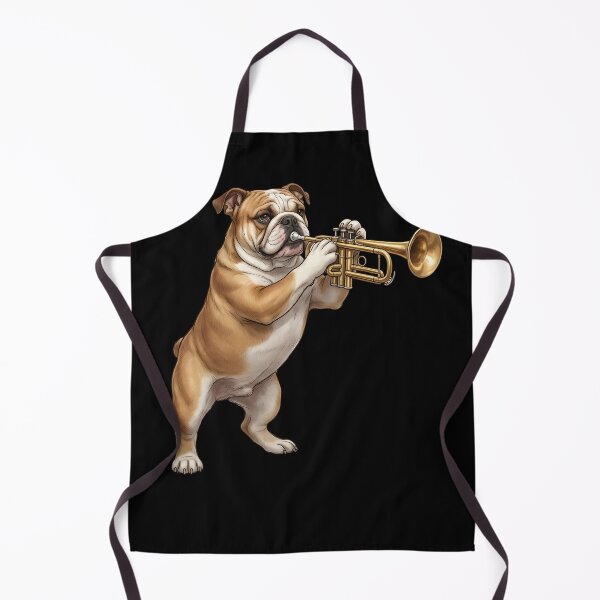 Artikelvorschau, Bulldogge spielt Trompete, Trompeter, Hundeliebhaber entworfen und verkauft von TerryConnells.