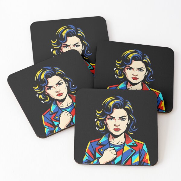 Item preview, Confident Woman Pop Art Portrait – Colorful Comic Empowerment Design designed and sold by Fuechse.