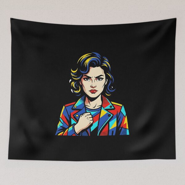 Item preview, Confident Woman Pop Art Portrait – Colorful Comic Empowerment Design designed and sold by Fuechse.
