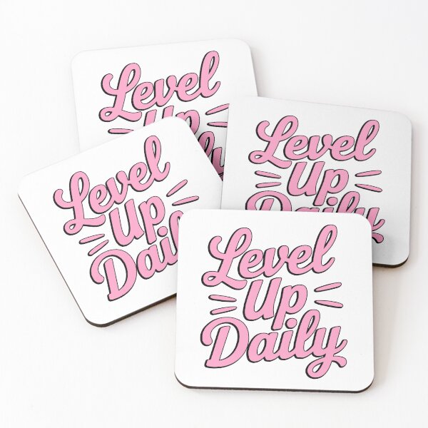 Item preview, Level Up Daily! Motivational Gym Quote designed and sold by PMCreative.
