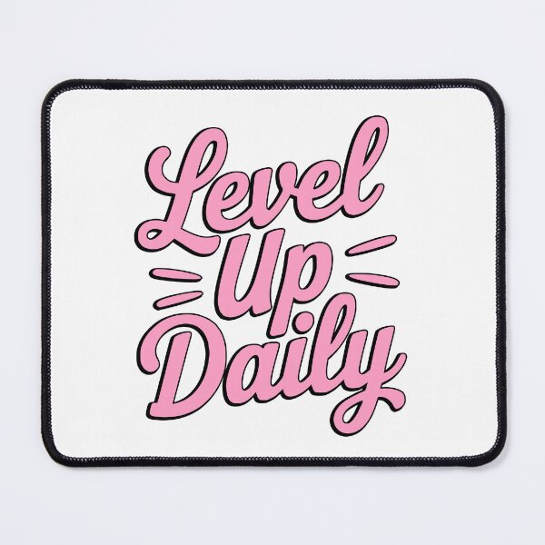Item preview, Level Up Daily! Motivational Gym Quote designed and sold by PMCreative.