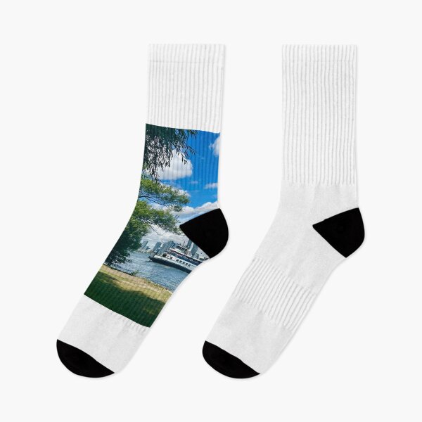 Item preview, Toronto Island Ferry and the CN Tower designed and sold by ClarissaFlora.