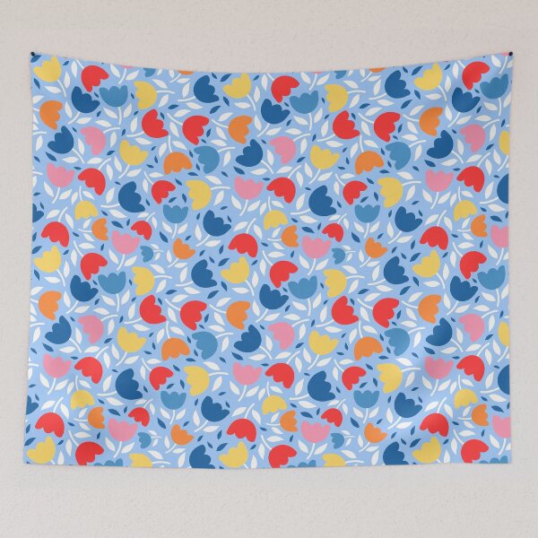 Item preview, Bold retro scandi tulip florals mid century designed and sold by Nicola-Rowe.