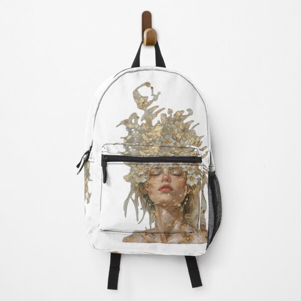 Item preview, Ethereal Goddess with Golden Flowers and Vines designed and sold by Theselinara.