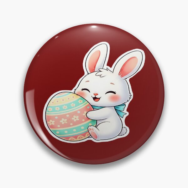 Item preview, Cute Baby Bunny Hugging Easter Egg designed and sold by Dakson Design - Fantasy Art.