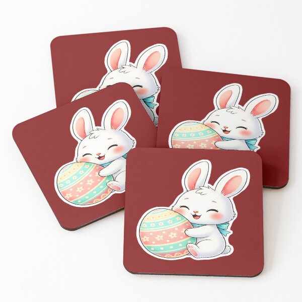 Item preview, Cute Baby Bunny Hugging Easter Egg designed and sold by Dakson Design - Fantasy Art.