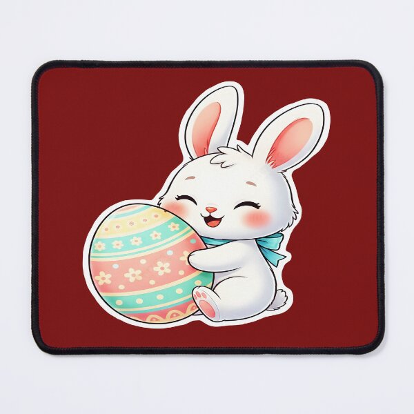 Item preview, Cute Baby Bunny Hugging Easter Egg designed and sold by Dakson Design - Fantasy Art.
