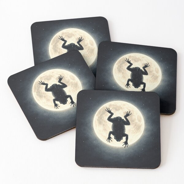 Item preview, Toad Silhouette on Full Moon – Mystical Moonlit Toad Night Sky Art designed and sold by chihuahuashower.