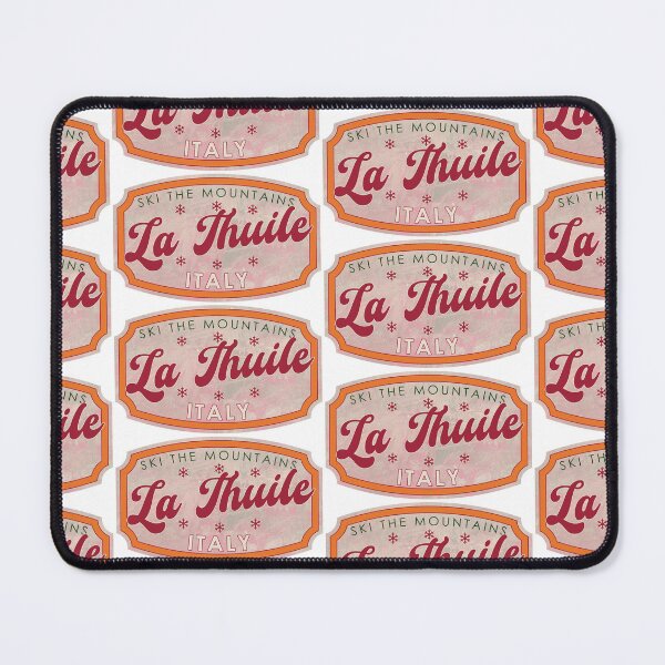 Item preview, La Thuile, Italy, Ski, textured skiing badge designed and sold by Wanderful-roads.