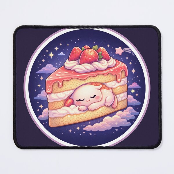 Item preview, Dreamy Strawberry Shortcake Creature – Cute Pastel Dessert Fantasy designed and sold by MeghannsMinimalMeals.
