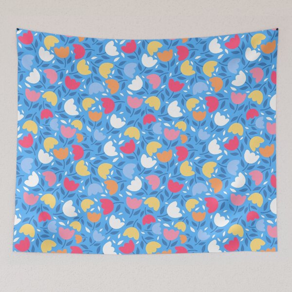 Item preview, Bold retro scandi tulip florals mid century designed and sold by Nicola-Rowe.