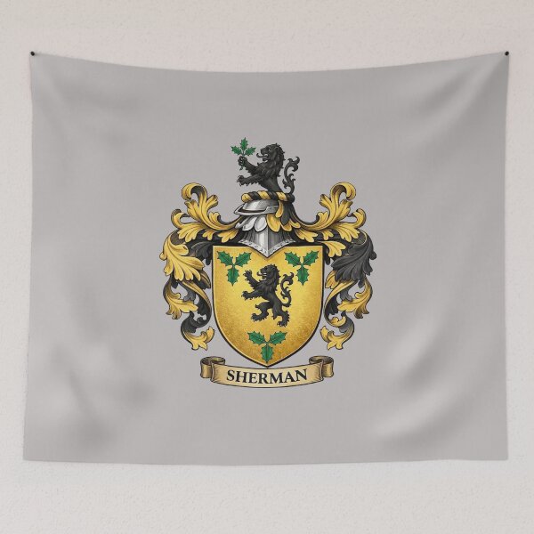 Item preview, The Sherman Family Coat of Arms designed and sold by BagTown Clans.