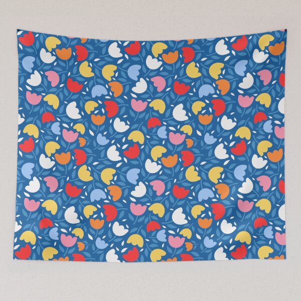 Item preview, Bold retro scandi tulip florals mid century designed and sold by Nicola-Rowe.