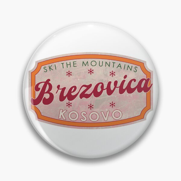 Item preview, Brezovica, Kosovo, Ski, textured skiing badge designed and sold by Wanderful-roads.