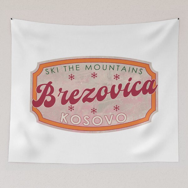 Item preview, Brezovica, Kosovo, Ski, textured skiing badge designed and sold by Wanderful-roads.
