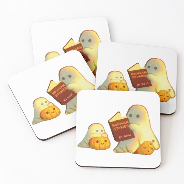 Item preview, Cute Ghosts Reading Hooman Stories Funny Halloween Book Illustration designed and sold by ahabboud.