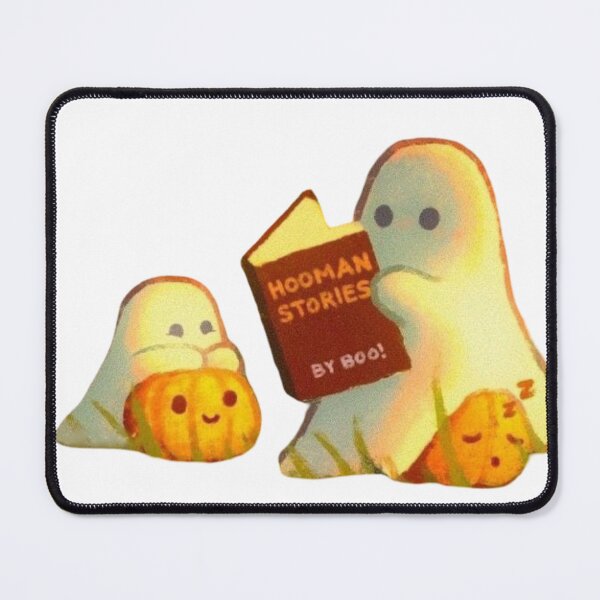 Item preview, Cute Ghosts Reading Hooman Stories Funny Halloween Book Illustration designed and sold by ahabboud.