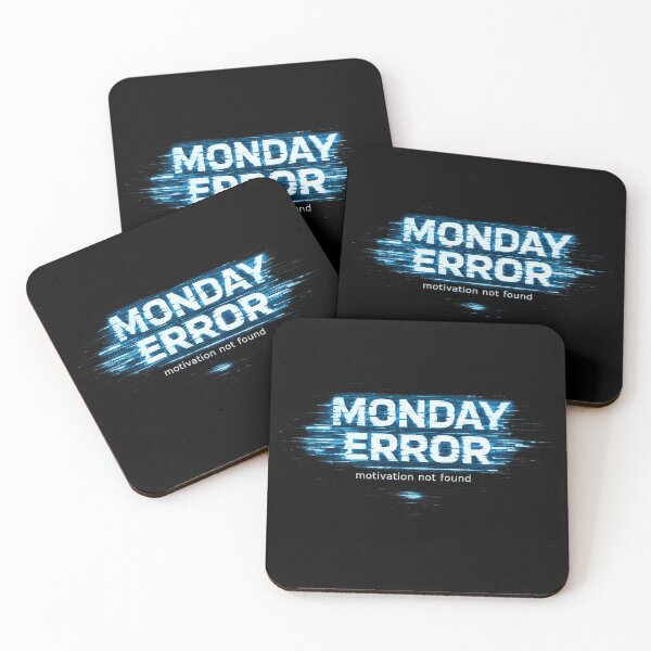 Item preview, Monday Error – Motivation Not Found Funny Programmer Meme designed and sold by NAJURE.