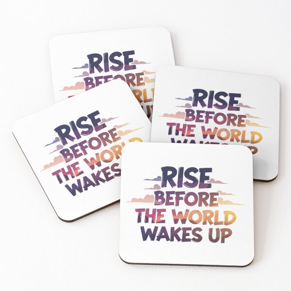 Item preview, Rise Before The World Wakes Up - Motivational Quote Typography designed and sold by LoveDesignMania.