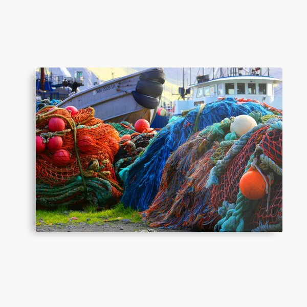 Fish Nets, Dutch Harbor, Unalaska, Aleutian Chain, Alaska, Commercial Fishing Metal Print