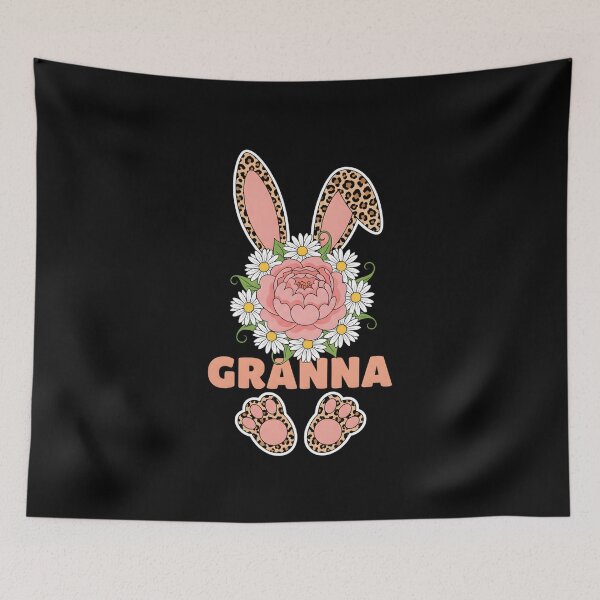 Item preview, Floral Leopard Granna Bunny Happy Easter Spring designed and sold by OlakunleOloroz.